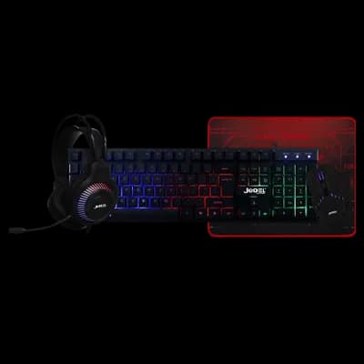 JEDEL CP-09 RGB Gaming 4 in 1 Combo RGB Keyboard ,Mouse, Headset and Mouse Pad