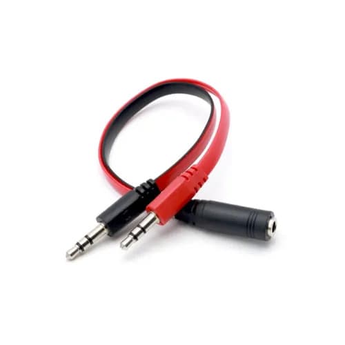AUX Splitter Cable 3.5mm 2 Male to 1 Female